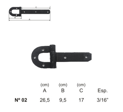 Artefato - Dobradiça Ferradura nº 02