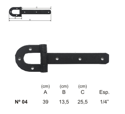 Artefato - Dobradiça Ferradura nº 04