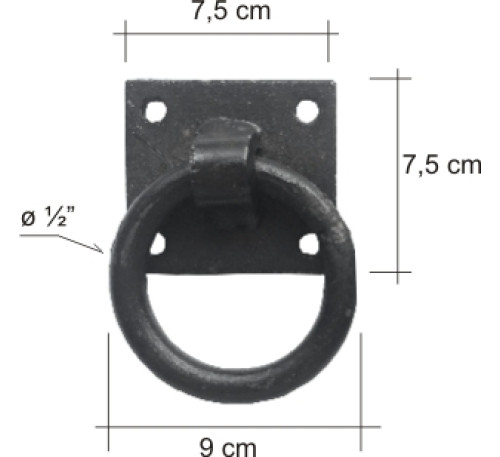 Artefato - Argola de cocho - chapa 1/2"